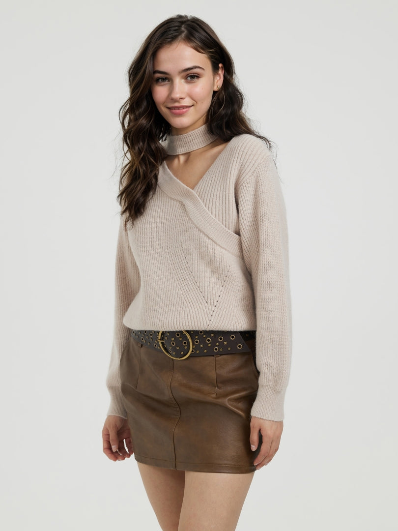 Asymmetric Knit Pullover 117267