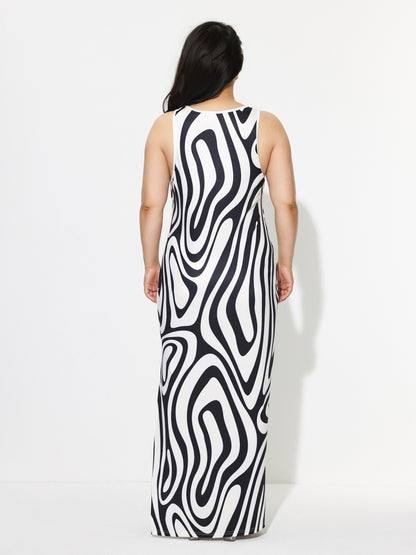 Plus Size Slit Bodycon Dress 1289992