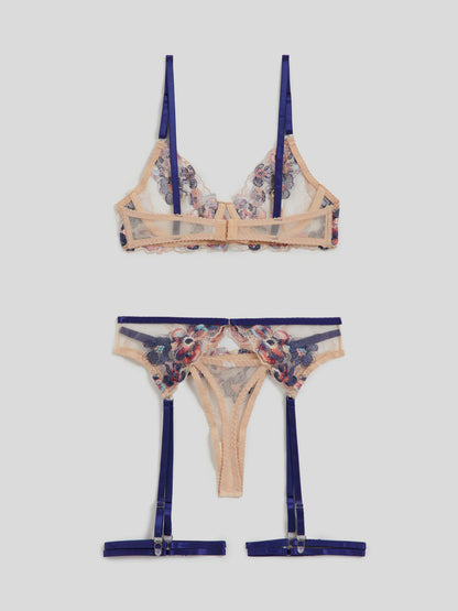 Embroidered Bra & Panty Set 116705