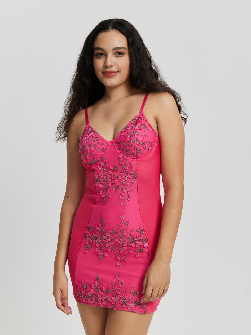 Cami Embroided Bodycon Dress 110824