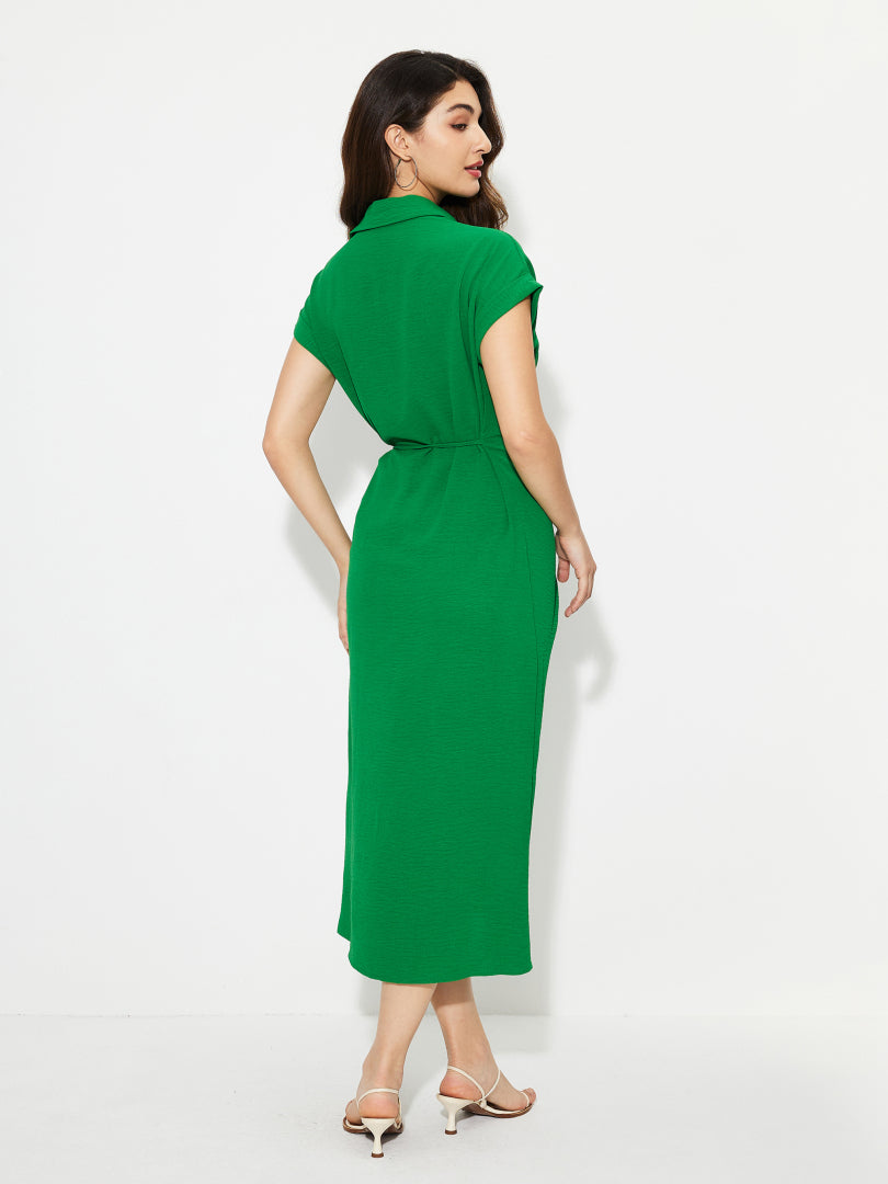 Slit Shirt Dress 1253582