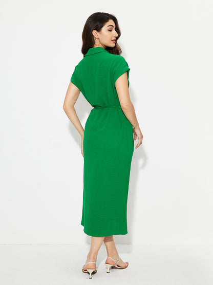 Slit Shirt Dress 1253582