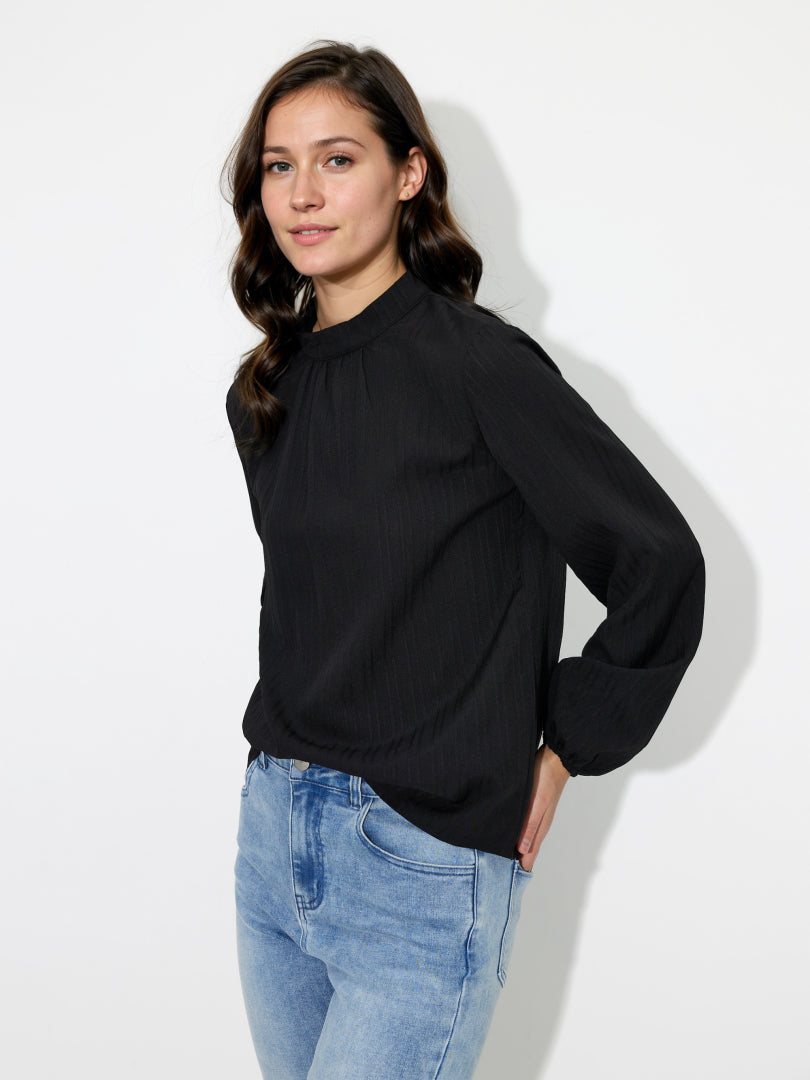 Gathered Pullover Blouse 118514