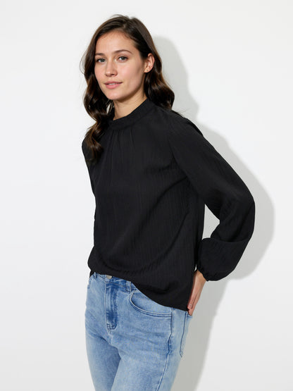 Gathered Pullover Blouse 118514