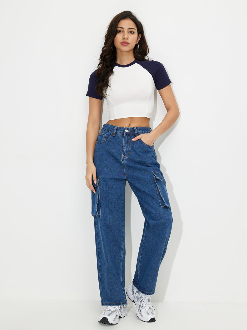 Straight Fit Cargo Jeans 118081