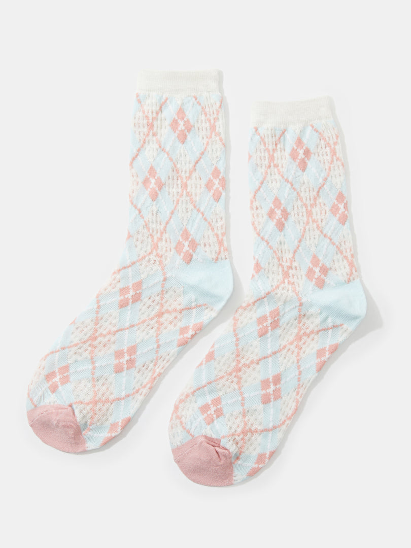 Slouchy Pattern Crew Sock 1253732