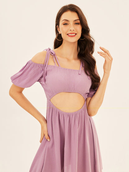 Cut Out A-Line Dress 74313