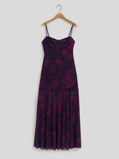Printed Bodycon Maxi Dress 117610