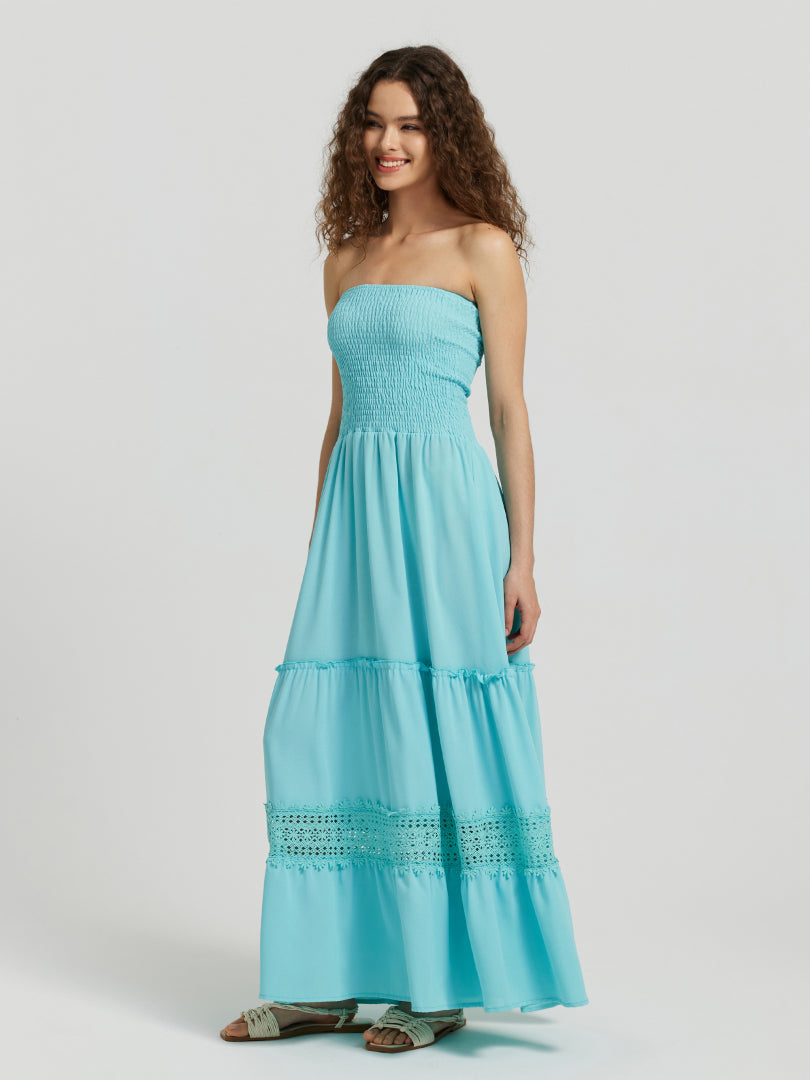 Patchwork Tube Dress 112403