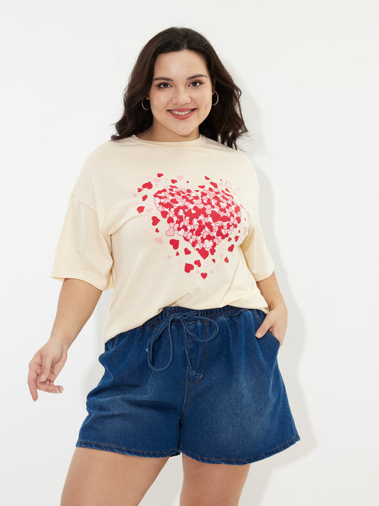 Plus Size Printed Pullover T-Shirt 1244732