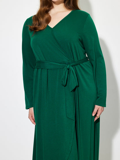 Plus Size Belted A-Line Dress 1252032