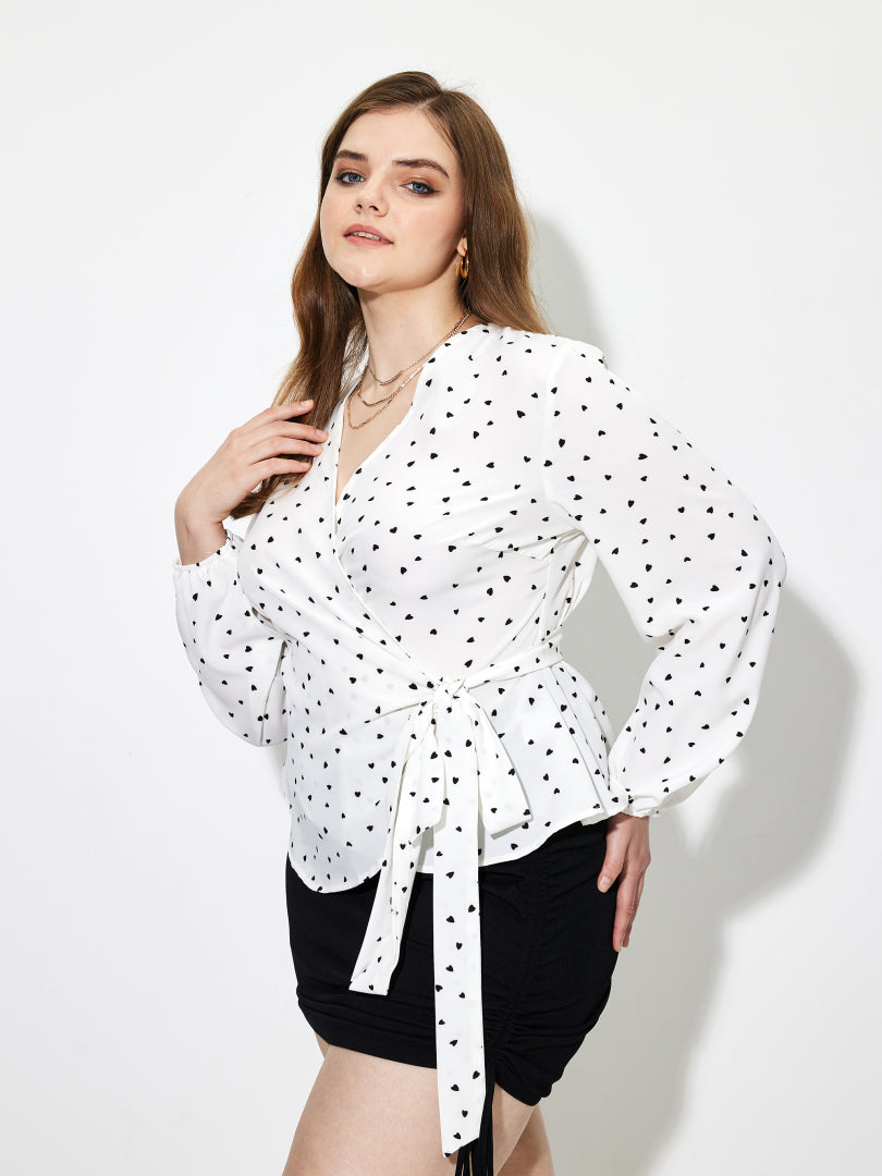 Plus Size Wrapped Plus Size Tops 1252312