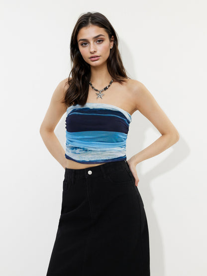 Gathered Tube Top 1248602