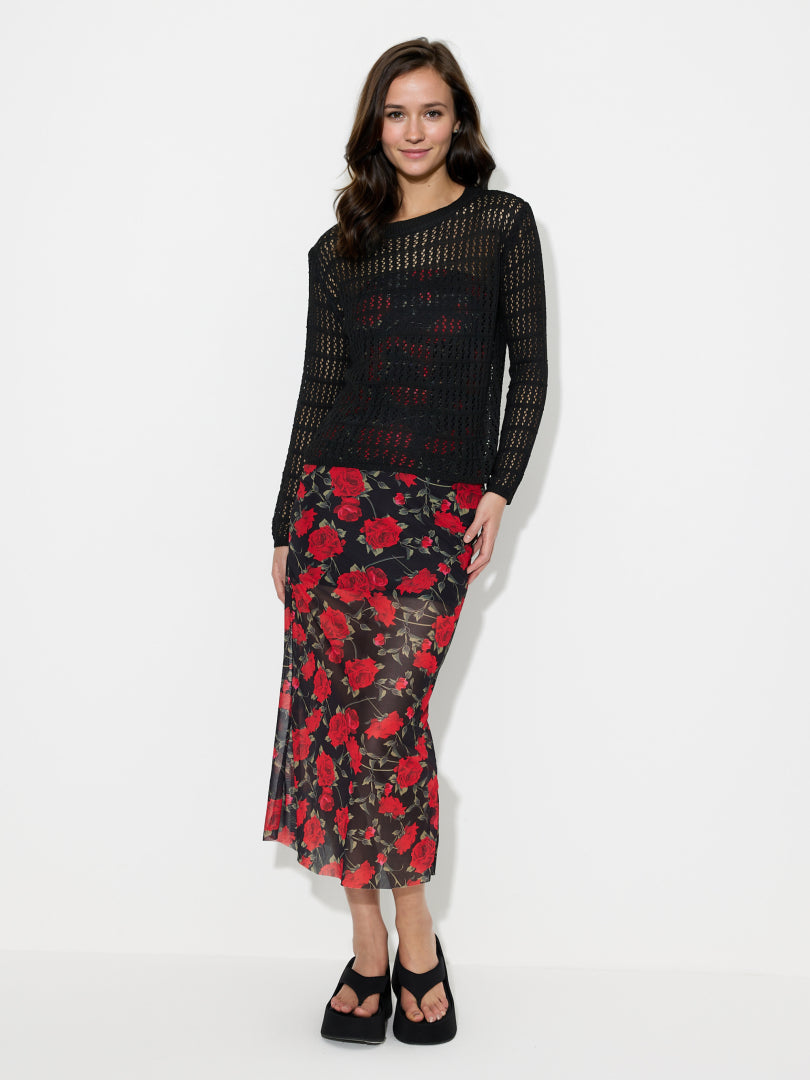 Openwork Knit Pullover 119442