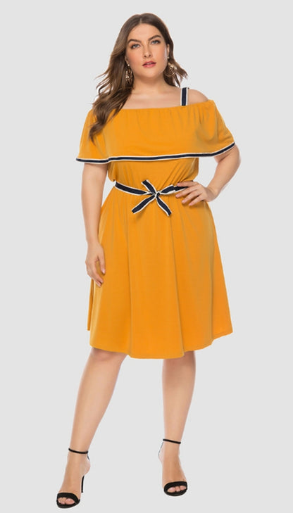 Tied Off-shoulder Dress 1289112