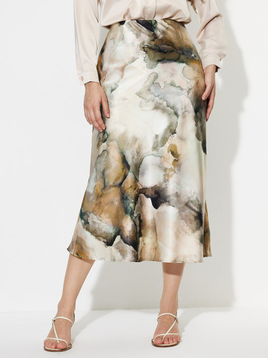 Printed A-Line Skirt 1249612