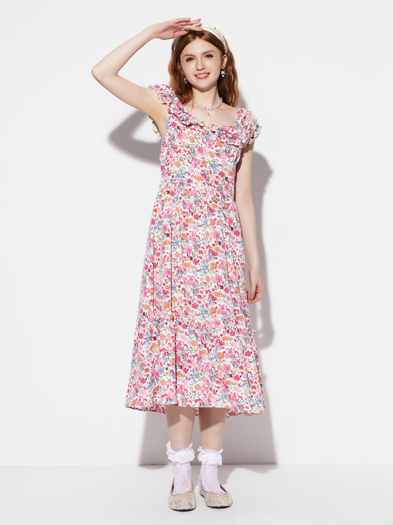 Ruffle A-Line Dress 1280632