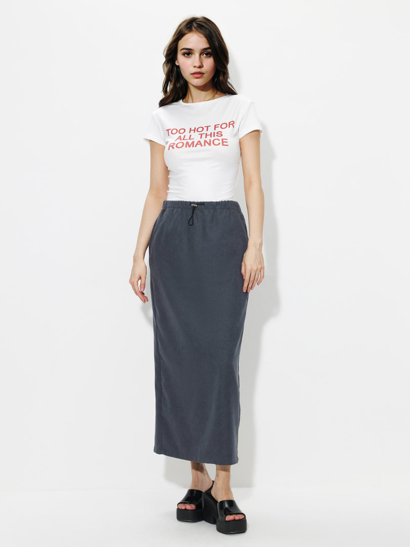 Drawstring Straight Skirt 1240762