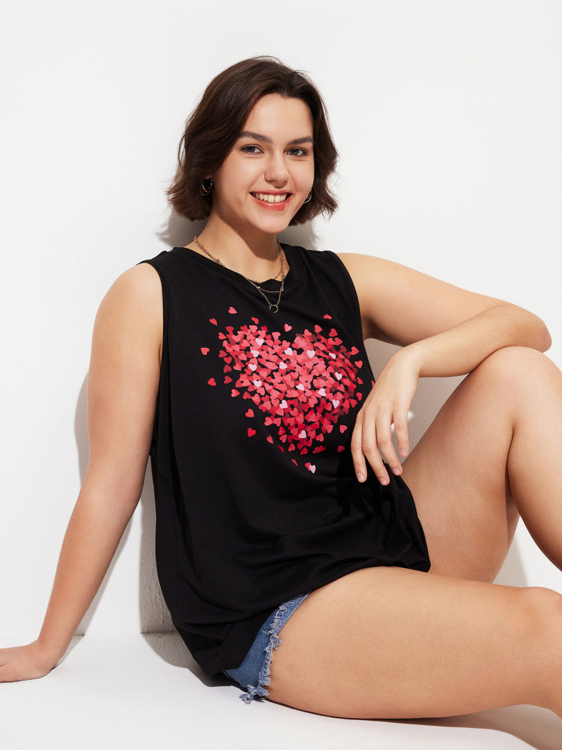 Plus Size Printed Tank Top 1289062