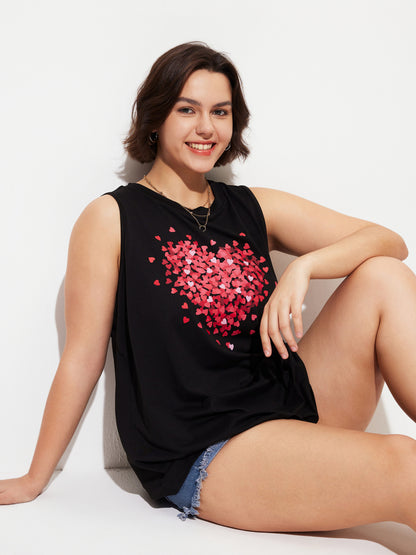 Plus Size Printed Tank Top 1289062