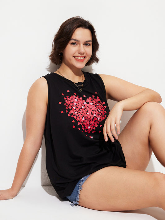 Plus Size Printed Tank Top 1289062