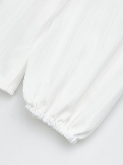 Gathered Pullover Blouse 118514