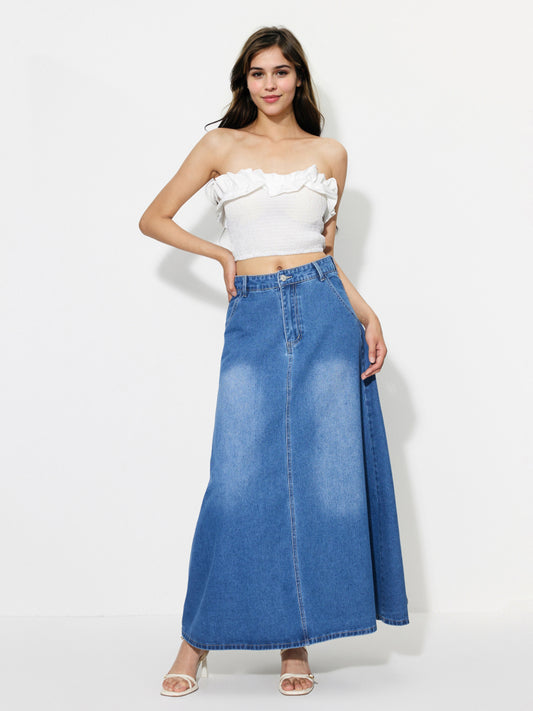 Denim A-Line Skirt 1255032