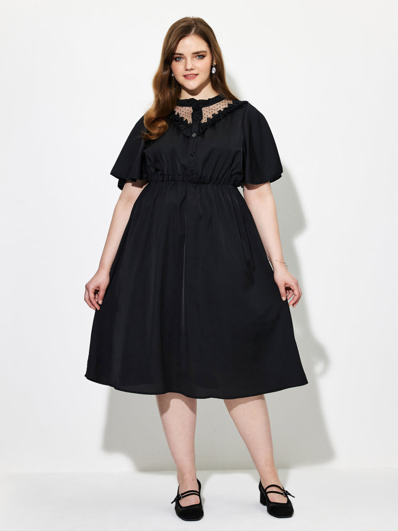 Plus Size Patchwork A-Line Dress 1264292