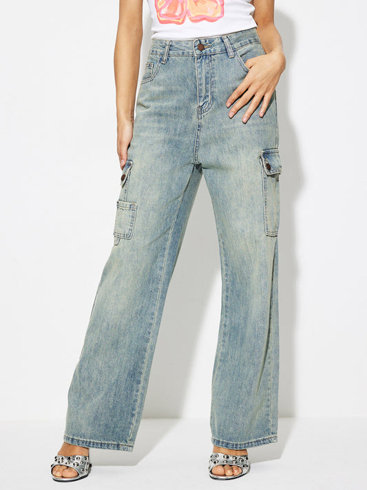 Pocket Straight Leg Jeans 1267852
