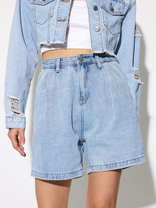 Denim Wide leg Shorts 1275002