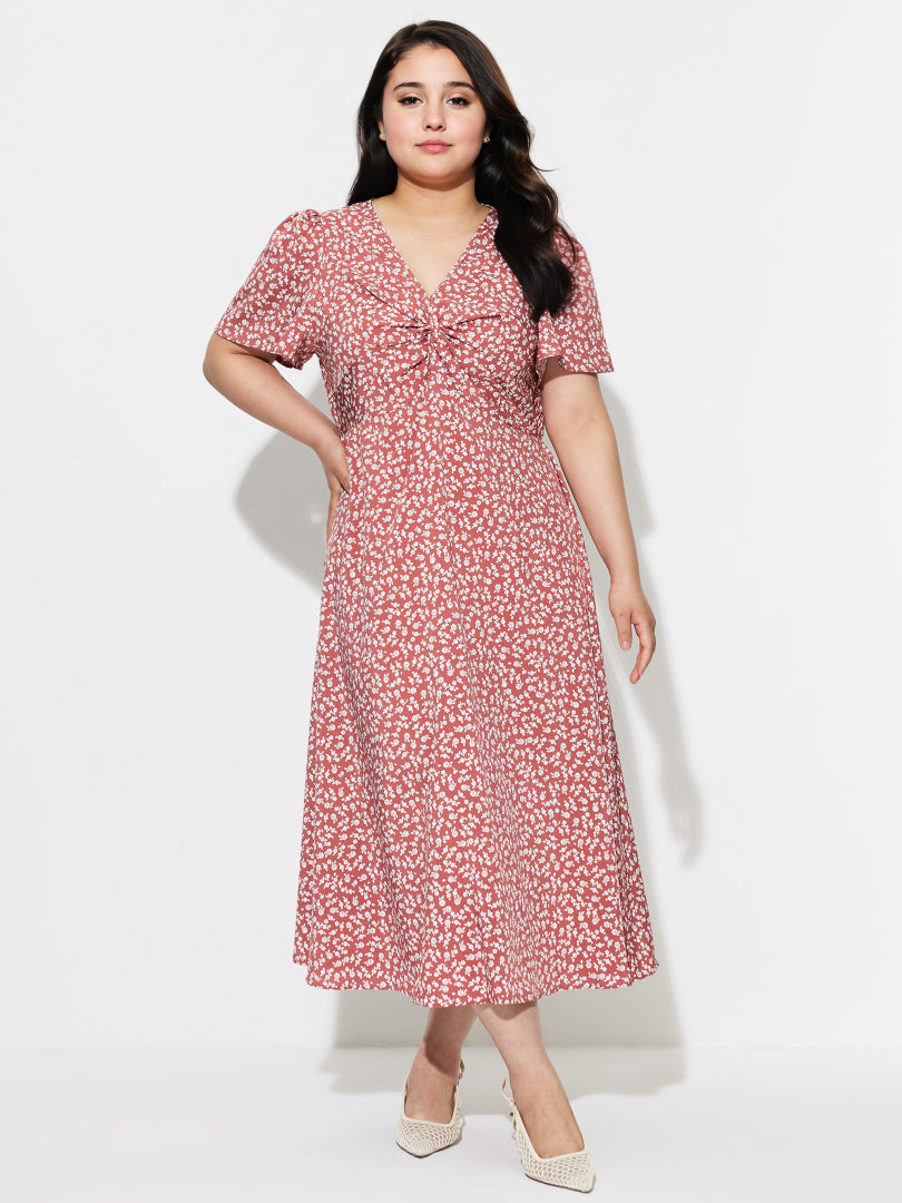 Plus Size Printed A-Line Dress 1297002