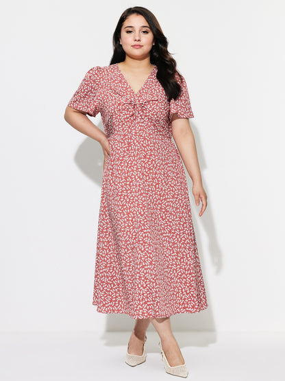 Plus Size Printed A-Line Dress 1297002