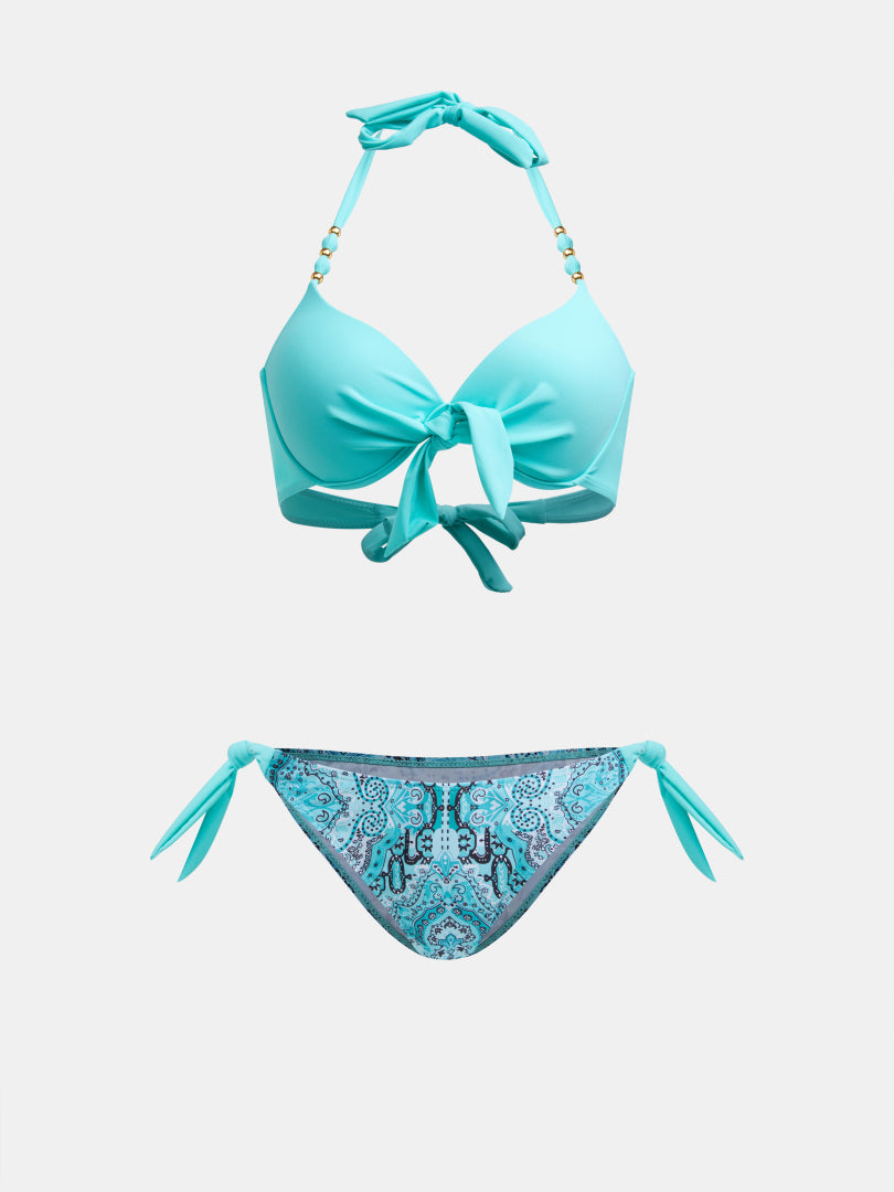 Color Block Bikini Set 1264002