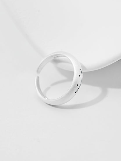 Smiley Face Design Adjustable Ring 121099