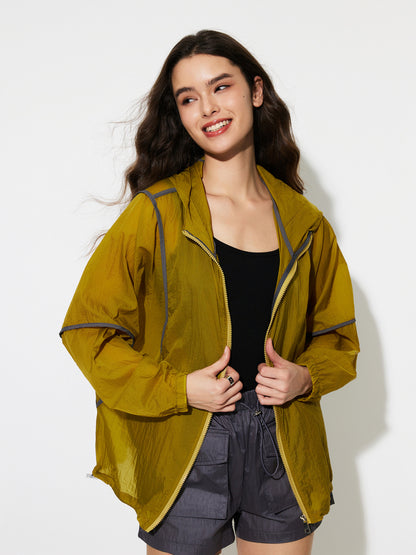 Contrast Stitch Windbreaker Jacket 1289972