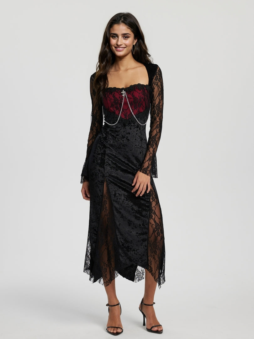 Patchwork A-Line Dress 116827