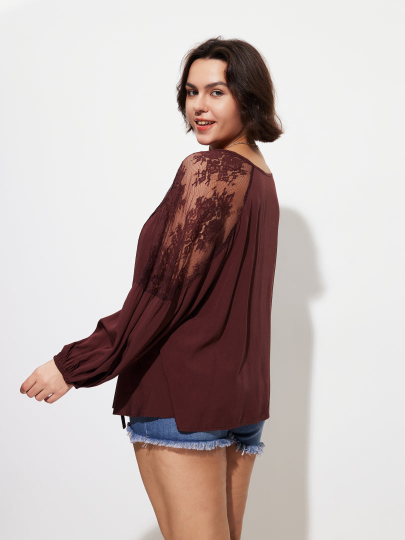 Plus Size Patchwork Plus Size Tops 1281642