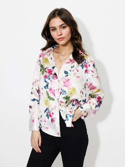 Printed Placket Blouse 1247782