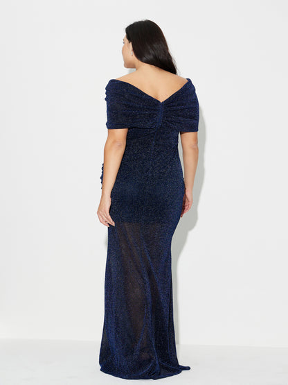 Plus Size Shimmer Maxi Dress 120703