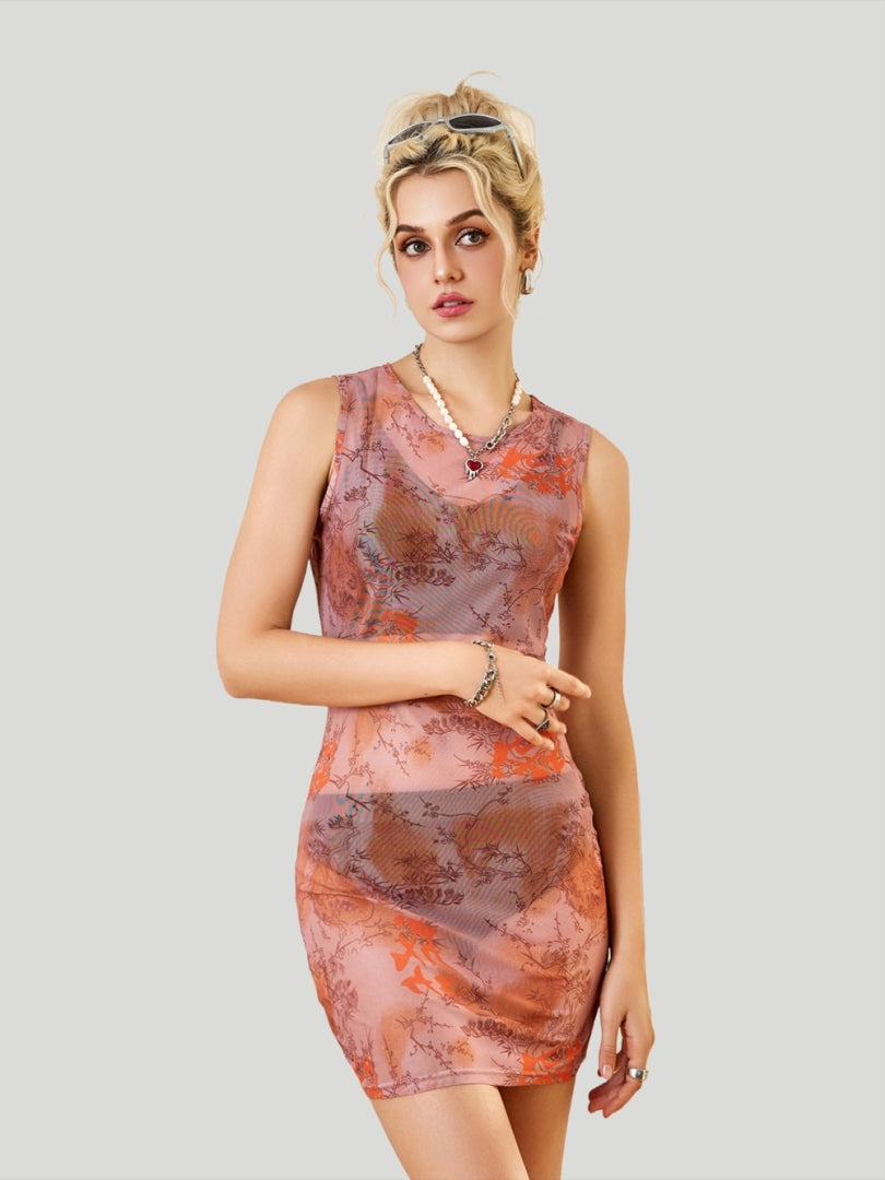 Sheer Bodycon Dress 73377
