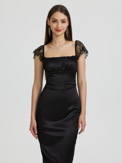 Lace-trimmed Bodycon Dress 116739