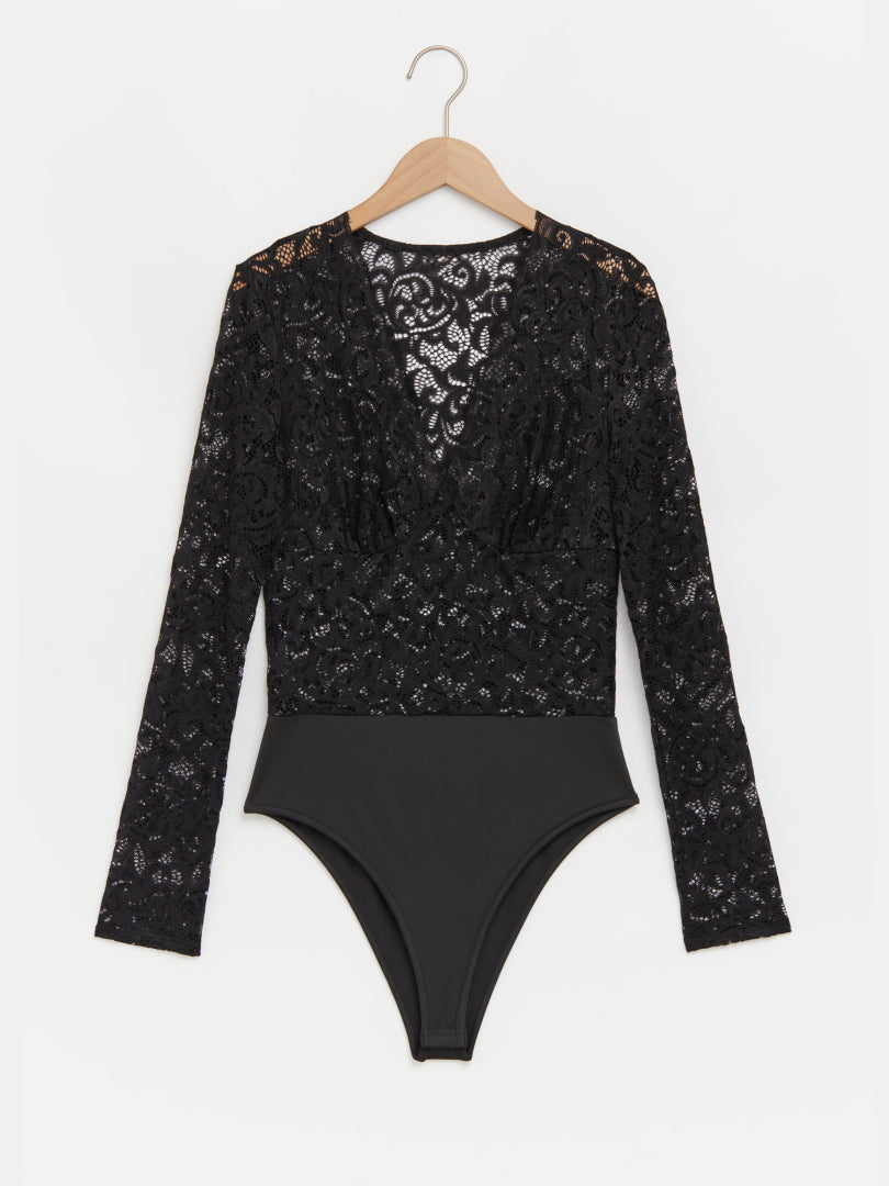 Lace Sheer Bodysuit 118752