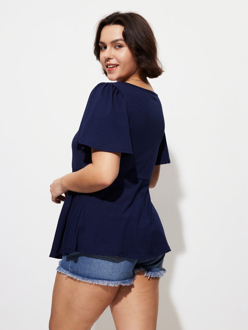Plus Size Ruffle Plus Size Tops 1279612