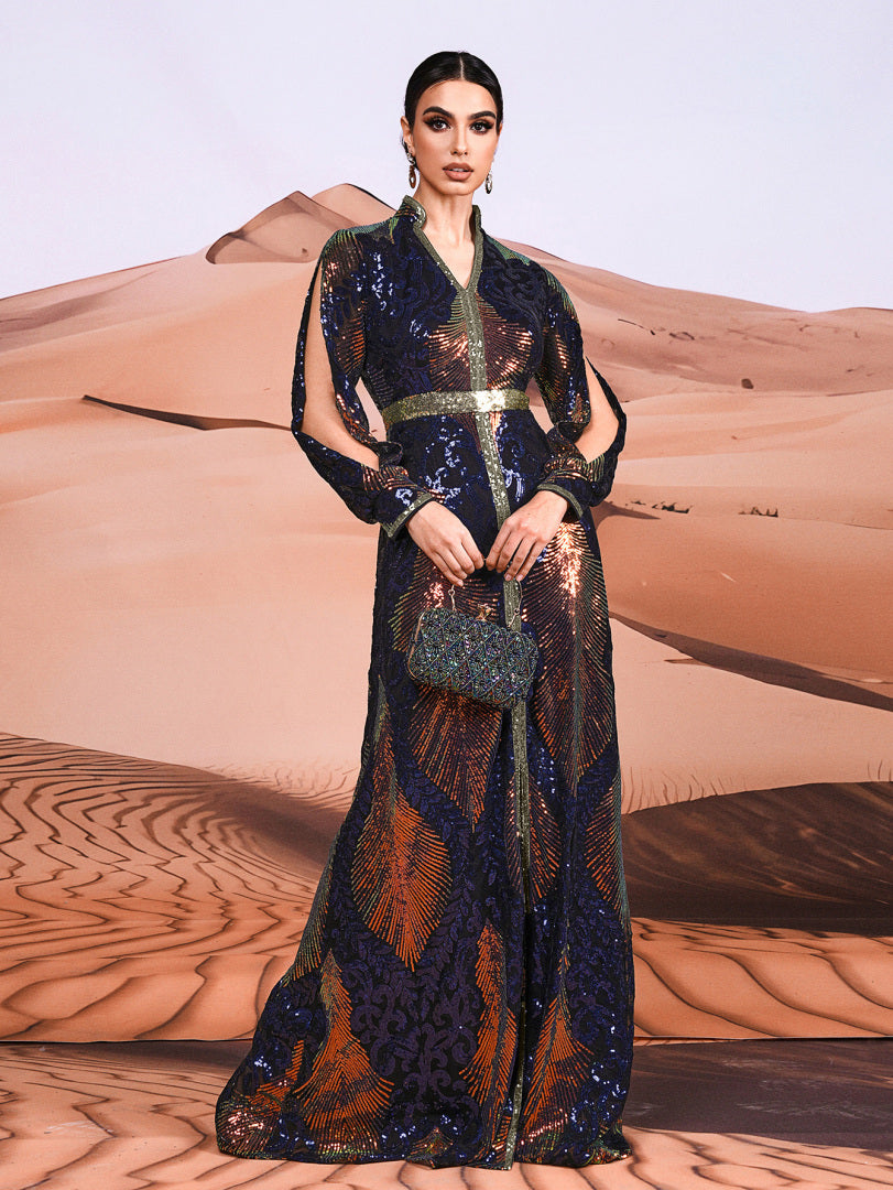 Color Block Arabian Dresses 1308242