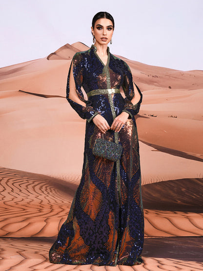 Color Block Arabian Dresses 1308242