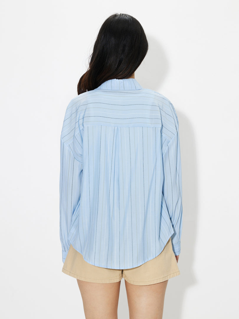 Embroidered Placket Blouse 1252362