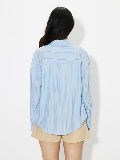 Embroidered Placket Blouse 1252362
