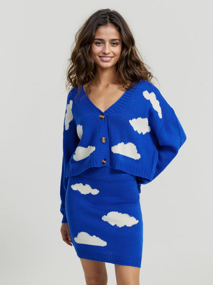 Buttoned Knit Co-ords 112303