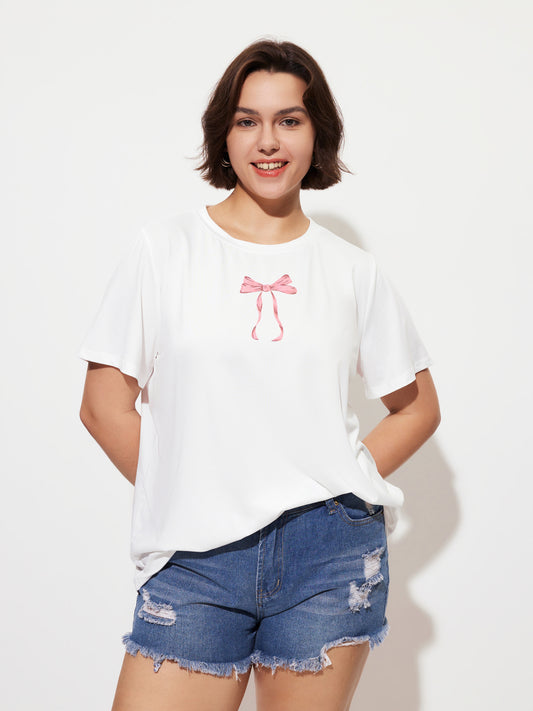 Plus Size Printed Pullover T-Shirt 1288952