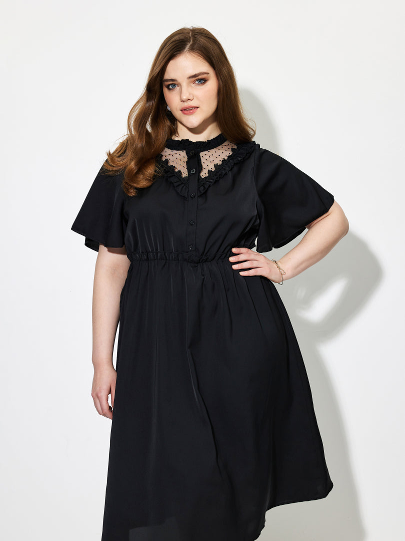 Plus Size Patchwork A-Line Dress 1264292